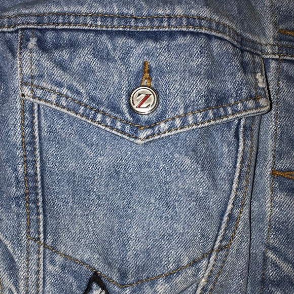 Zip Code Vintage Denim Jacket Quilted - Picture 4 of 7